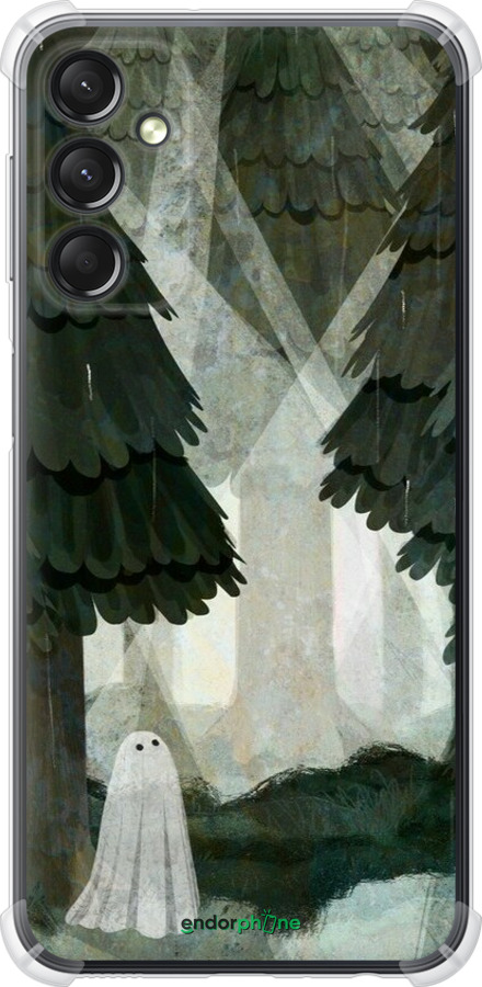 Силикон с усиленными углами чехол С изображением соснового леса и привидения для Samsung Galaxy A24 A245F - 6420sp-3020 изображение 