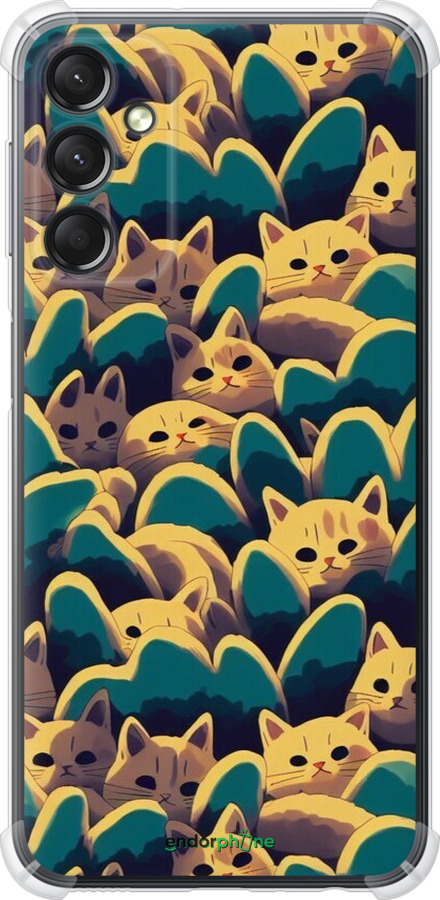 Силикон с усиленными углами чехол С изображением кошек для Samsung Galaxy A24 A245F - 6429sp-3020 изображение 