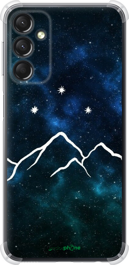 Силикон с усиленными углами чехол Горы и звезды нарисованы на фоне галактики для Samsung Galaxy A24 A245F - 6490sp-3020 изображение 