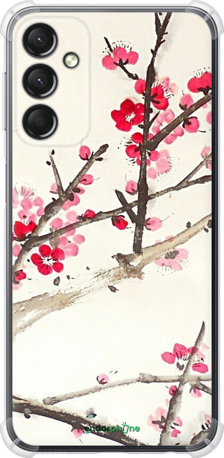 Силіконовий протиударний с посиленими кутами чехол Принт із зображенням цвітіння сакури для Samsung Galaxy A24 A245F - 6545sp-3020 изображение 