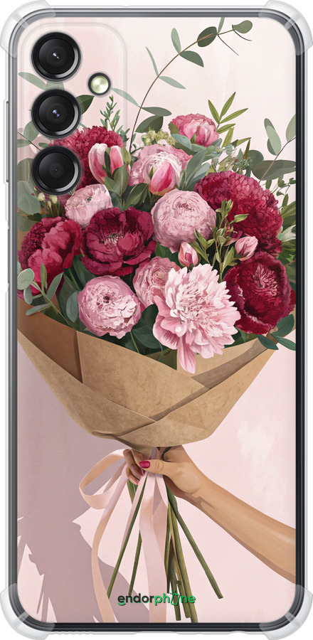 Силіконовий протиударний с посиленими кутами чехол Півонії 1 для Samsung Galaxy A24 A245F - 6705sp-3020 изображение 