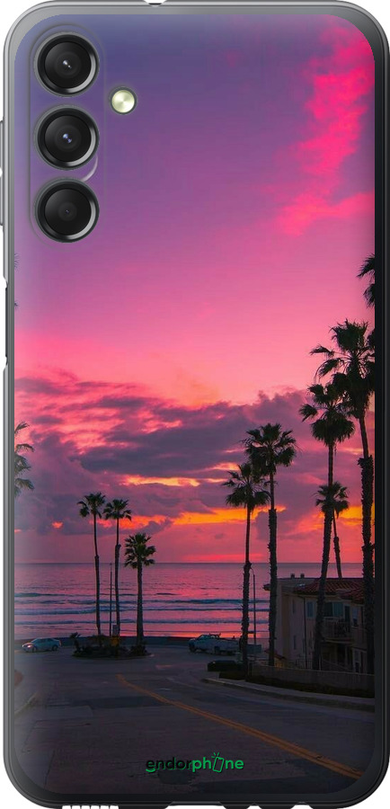 Силиконовый чехол Пальмы для Samsung Galaxy A24 A245F - 5873u-3020 изображение 