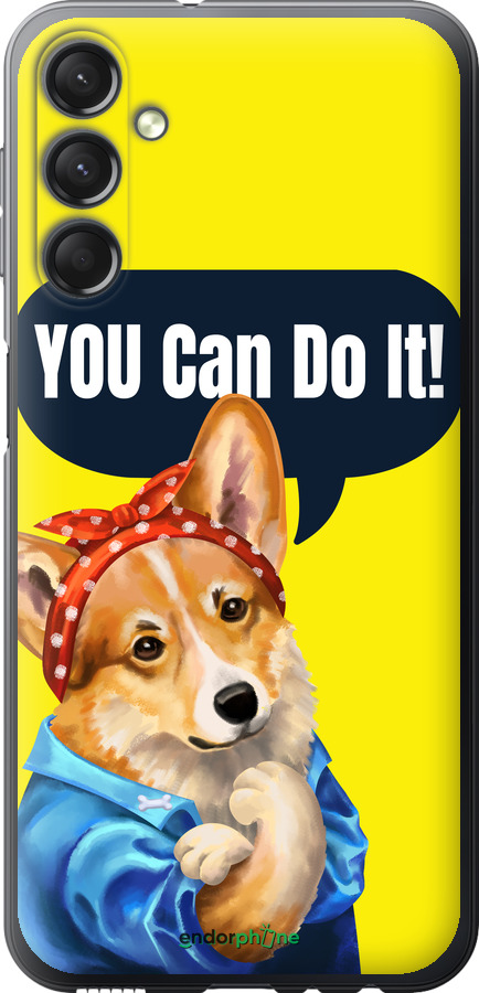 Силиконовый чехол чехол с корги You Can Do It для Samsung Galaxy A24 A245F - 6184u-3020 изображение 