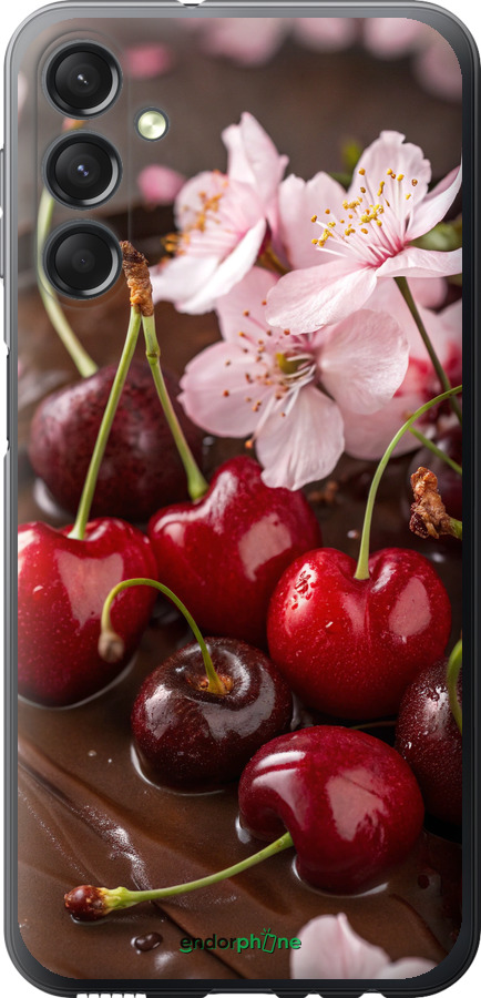Силіконовий чехол Вишня у шоколаді для Samsung Galaxy A24 A245F - 6698u-3020 изображение 