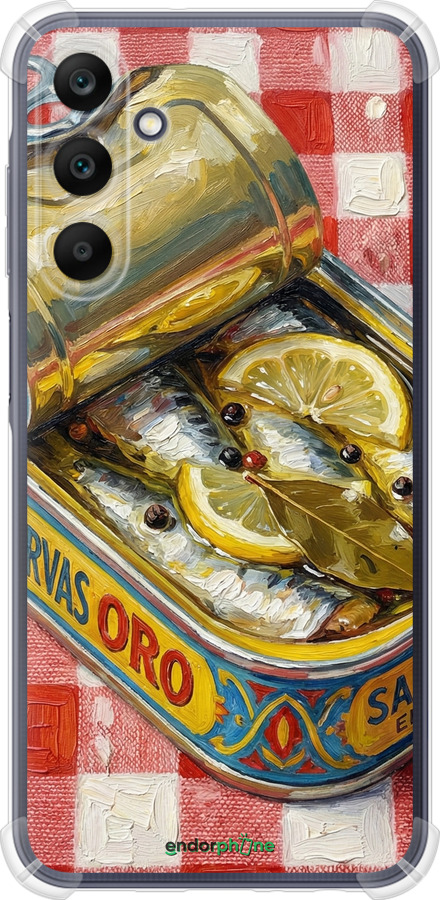 Силикон с усиленными углами чехол Vintage Sardine Tin Phone для Samsung Galaxy A25 5G - 6772sp-3495 изображение 