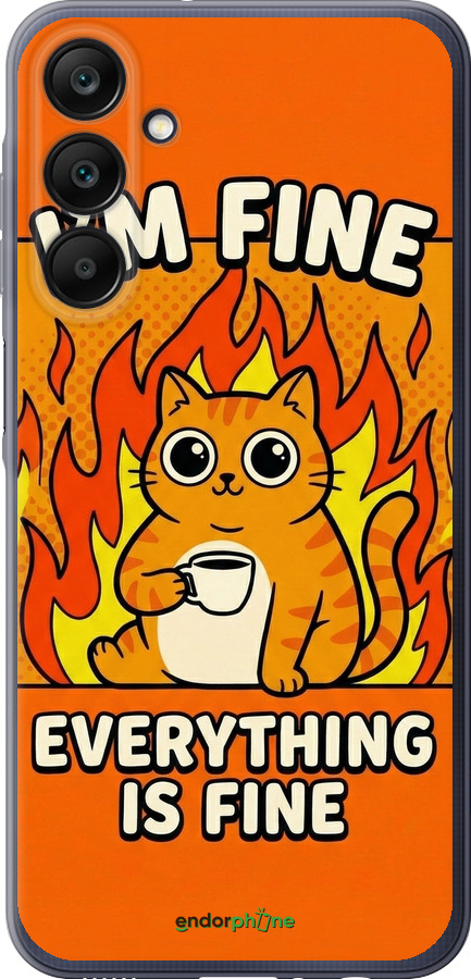 Силиконовый чехол Funny Cat для Samsung Galaxy A25 5G - 6786u-3495 изображение 