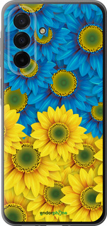 Силиконовый чехол Жёлто-голубые цветы для Samsung Galaxy A26 - 1048u-3881 изображение 