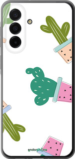 Силиконовый чехол Кактусы в горшочках для Samsung Galaxy A26 - 3968u-3881 изображение 