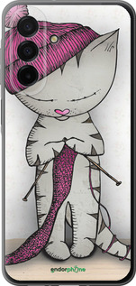 Силиконовый чехол Кошка рукодельница для Samsung Galaxy A26 - 4056u-3881 изображение 