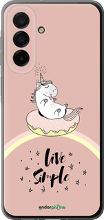 Силиконовый чехол Единорожка в пончике для Samsung Galaxy A26 - 4282u-3881 изображение 