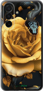 Силиконовый чехол Black snake and golden rose для Samsung Galaxy A26 - 6068u-3881 изображение 