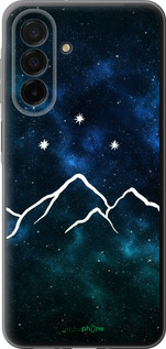 Силиконовый чехол Горы и звезды нарисованы на фоне галактики для Samsung Galaxy A26 - 6490u-3881 изображение 