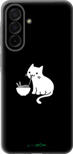 Силіконовий чехол Милий кіт на чорному фоні для Samsung Galaxy A26 - 6528u-3881 изображение 