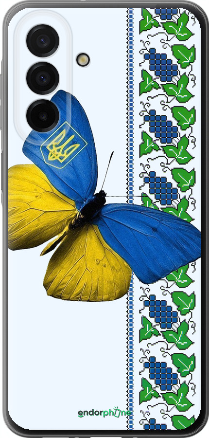 Силиконовый чехол Желто-голубая бабочка для Samsung Galaxy A26 - 1054u-3881 изображение 