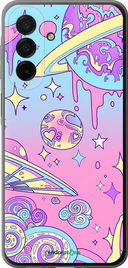 Силиконовый чехол Розовая галактика для Samsung Galaxy A26 - 4146u-3881 изображение 