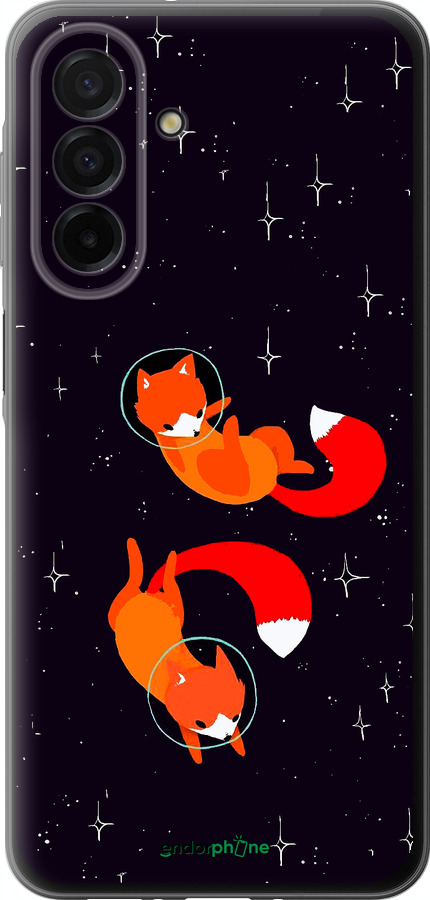 Силіконовий чехол Лисички в космосі для Samsung Galaxy A26 - 4519u-3881 изображение 