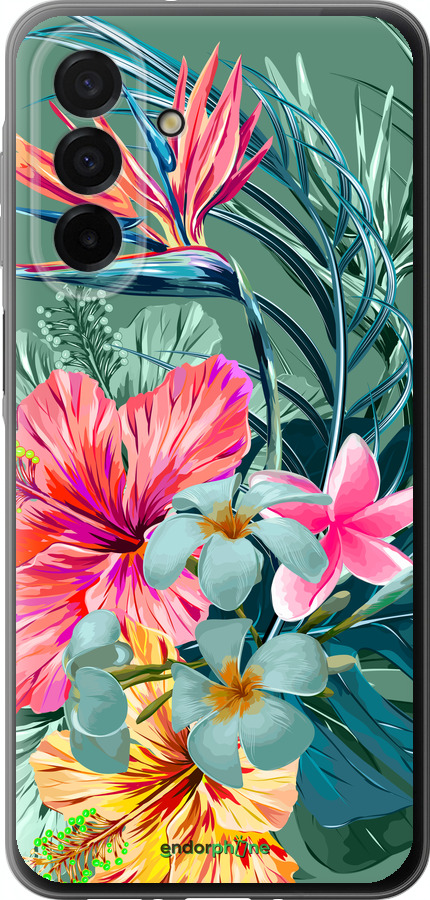 Силиконовый чехол Тропические цветы v1 для Samsung Galaxy A26 - 4667u-3881 изображение 