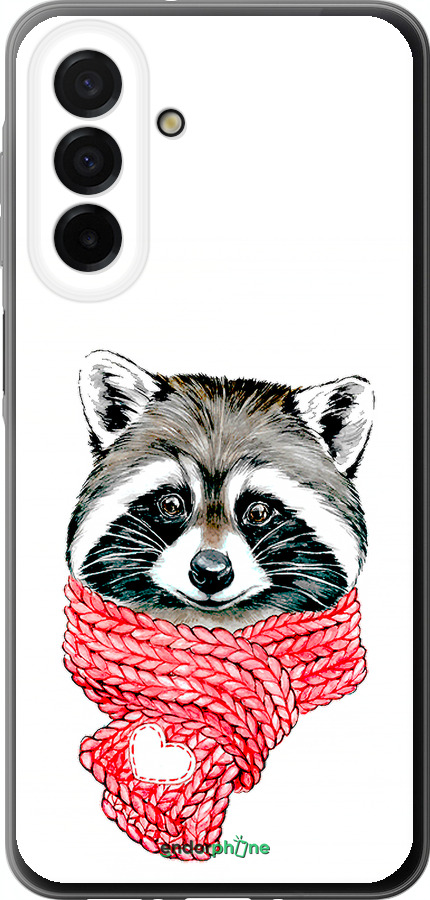 Силиконовый чехол Енот в шарфе для Samsung Galaxy A26 - 4688u-3881 изображение 
