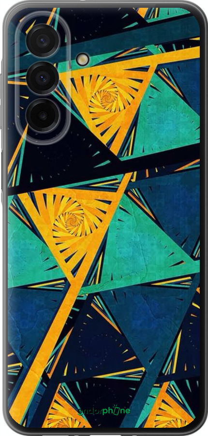 Силіконовий чехол Арт, абстракція, жовтий, синій для Samsung Galaxy A26 - 5382u-3881 изображение 