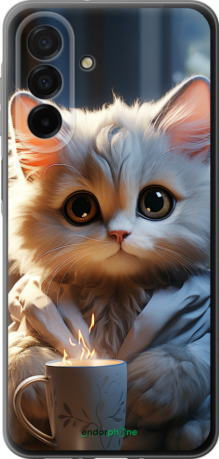 Силіконовий чехол Білий кіт для Samsung Galaxy A26 - 5646u-3881 изображение 