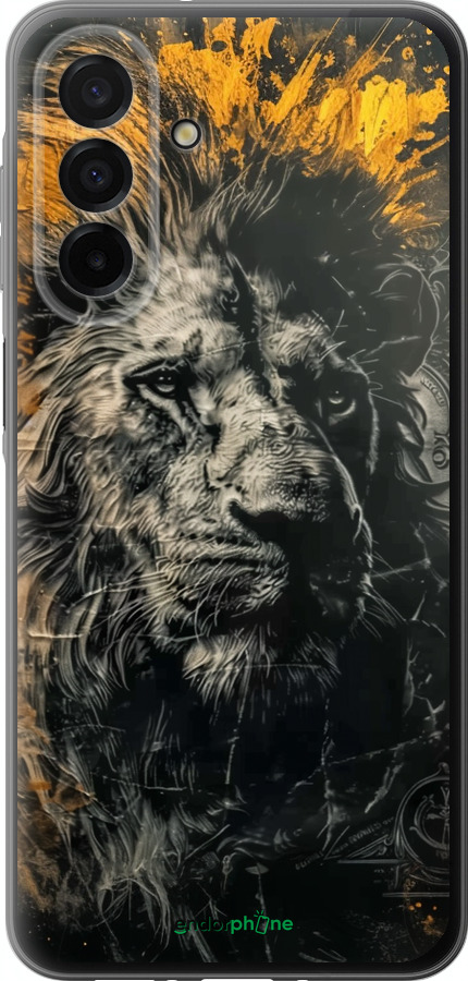 Силиконовый чехол Лев в золотых красках для Samsung Galaxy A26 - 6155u-3881 изображение 