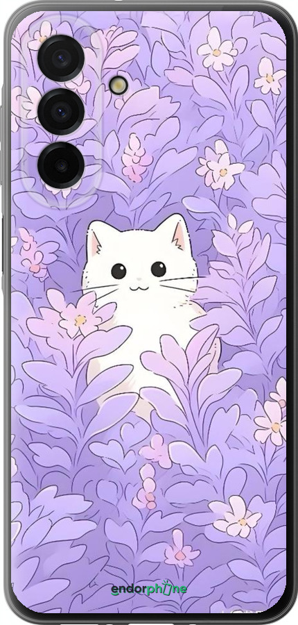 Силиконовый чехол Котик в цветах для Samsung Galaxy A26 - 6390u-3881 изображение 
