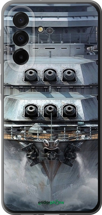 Силиконовый чехол Линкор, world of tanks, wargaming, военный корабль для Samsung Galaxy A26 - 6453u-3881 изображение 