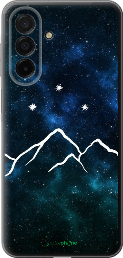 Силиконовый чехол Горы и звезды нарисованы на фоне галактики для Samsung Galaxy A26 - 6490u-3881 изображение 