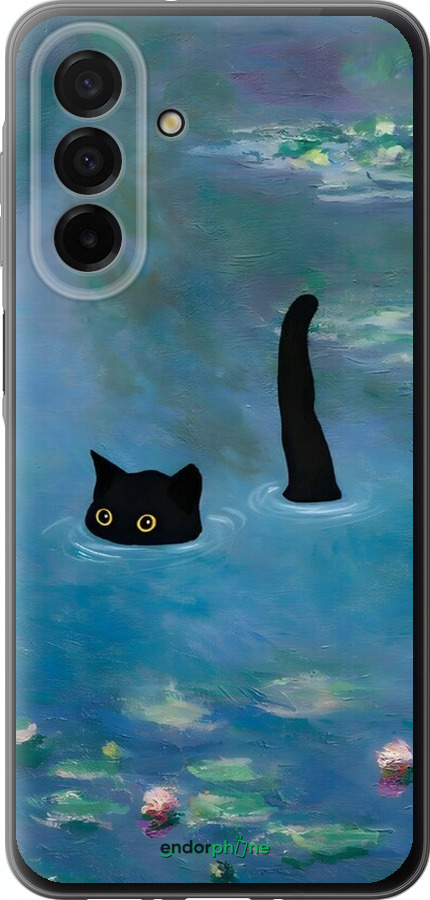 Силиконовый чехол С изображением кота и водяной лилии Monet для Samsung Galaxy A26 - 6519u-3881 изображение 