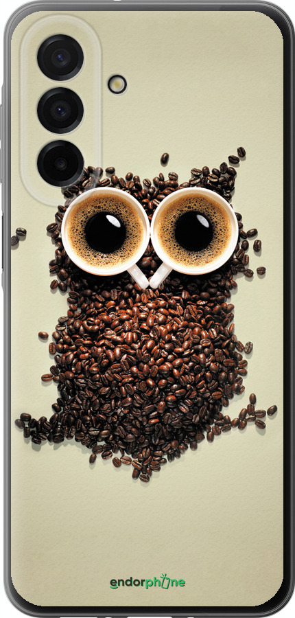 Силиконовый чехол Сова из кофе для Samsung Galaxy A26 - 777u-3881 изображение 