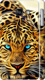 3D пластиковий матовий чехол Леопард для Samsung Galaxy A3 (2016) A310F - 6611m-159 изображение 