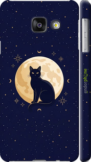 3D пластиковый матовый чехол Cute Cat Celestial/Witchy для Samsung Galaxy A3 (2016) A310F - 6787m-159 изображение 