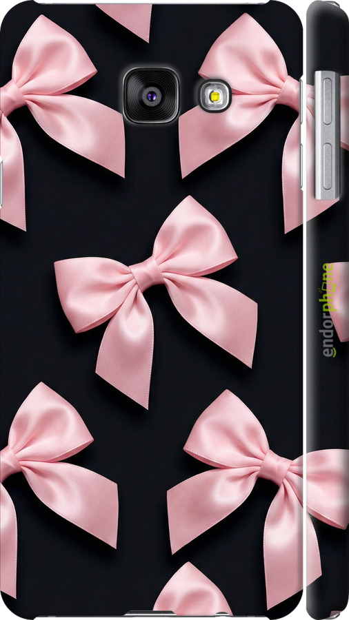 3D пластиковий матовий чехол Coquette Ribbons Dark Coquette для Samsung Galaxy A3 (2016) A310F - 6767m-159 изображение 
