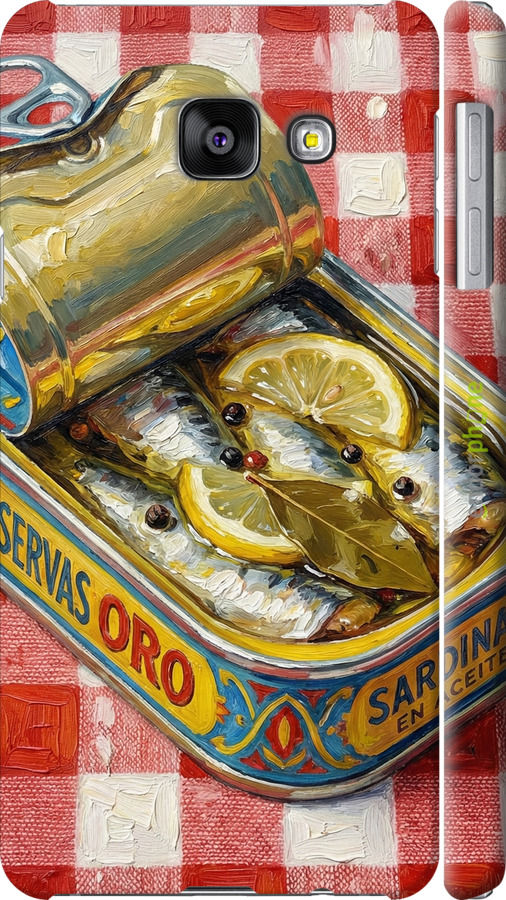 3D пластиковый матовый чехол Vintage Sardine Tin Phone для Samsung Galaxy A3 (2016) A310F - 6772m-159 изображение 