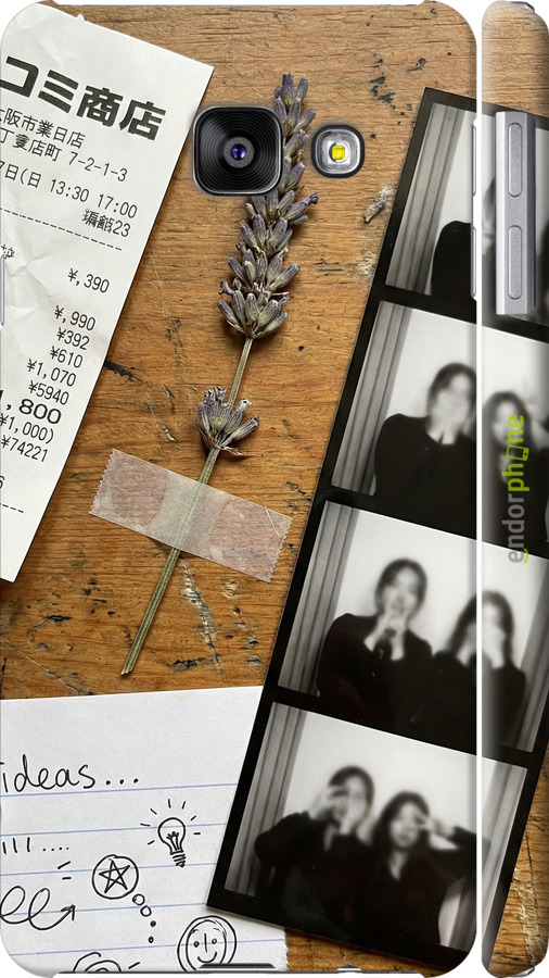 3D пластиковый матовый чехол Aesthetic Scrapbook Collage для Samsung Galaxy A3 (2016) A310F - 6773m-159 изображение 