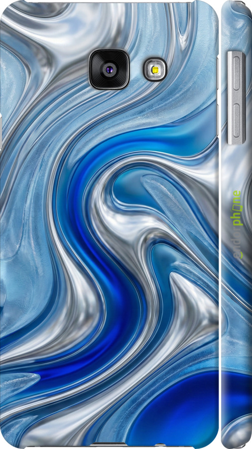 3D пластиковий матовий чехол Liquid Chrome для Samsung Galaxy A3 (2016) A310F - 6781m-159 изображение 