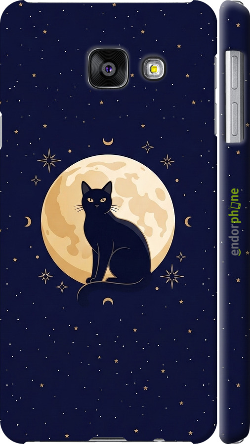 3D пластиковый матовый чехол Cute Cat Celestial/Witchy для Samsung Galaxy A3 (2016) A310F - 6787m-159 изображение 