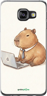 2D пластиковый чехол Funny Capybara CEO Working для Samsung Galaxy A3 (2016) A310F - 6777t-159 изображение 