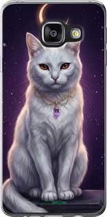 2D пластиковый чехол Mystic White Cat Gothic Dark Purple Gold для Samsung Galaxy A3 (2016) A310F - 6805t-159 изображение 