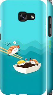 3D пластиковый матовый чехол Суши для Samsung Galaxy A3 (2017) - 6354m-443 изображение 
