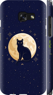 3D пластиковый матовый чехол Cute Cat Celestial/Witchy для Samsung Galaxy A3 (2017) - 6787m-443 изображение 