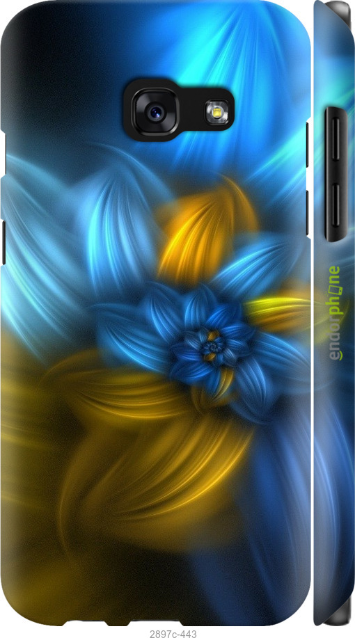 

3D пластиковий матовий чохол "Візерунок 46" для Samsung Galaxy A3 (2017), Синій
