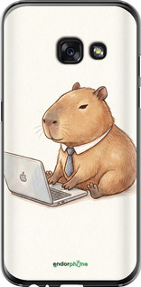 Силиконовый чехол 'Funny Capybara CEO Working' для Samsung Galaxy A3 (2017) изображение 1