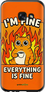 2D пластиковый чехол 'Funny Cat' для Samsung Galaxy A3 (2017) изображение 3