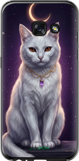 Силіконовий чехол Mystic White Cat Gothic Dark Purple Gold для Samsung Galaxy A3 (2017) - 6805u-443 изображение 