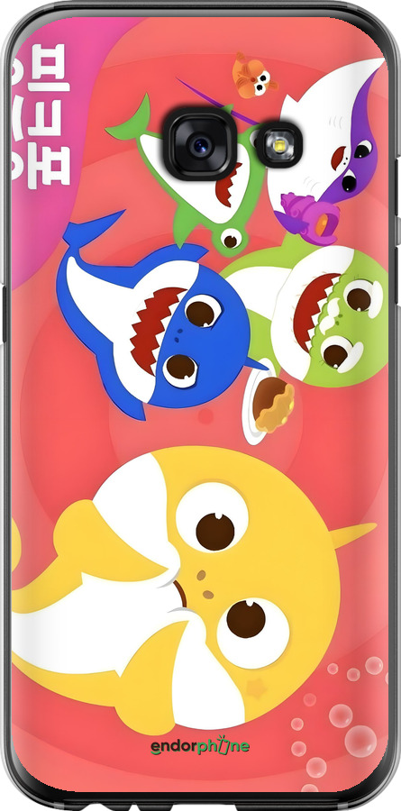 Силіконовий чехол Бейби Шаркс для Samsung Galaxy A3 (2017) - 6305u-443 изображение 