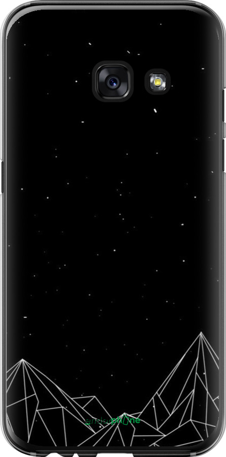 2D пластиковий чехол Чорно білі абстрактні гори для Samsung Galaxy A3 (2017) - 6437t-443 изображение 