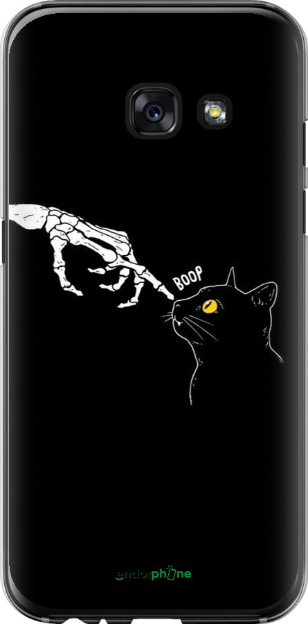 Силіконовий чехол Кішка для Samsung Galaxy A3 (2017) - 6505u-443 изображение 
