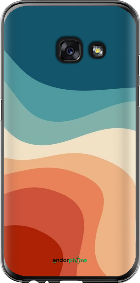2D пластиковый чехол В стиле ретро с волнами для Samsung Galaxy A3 (2017) - 6531t-443 изображение 