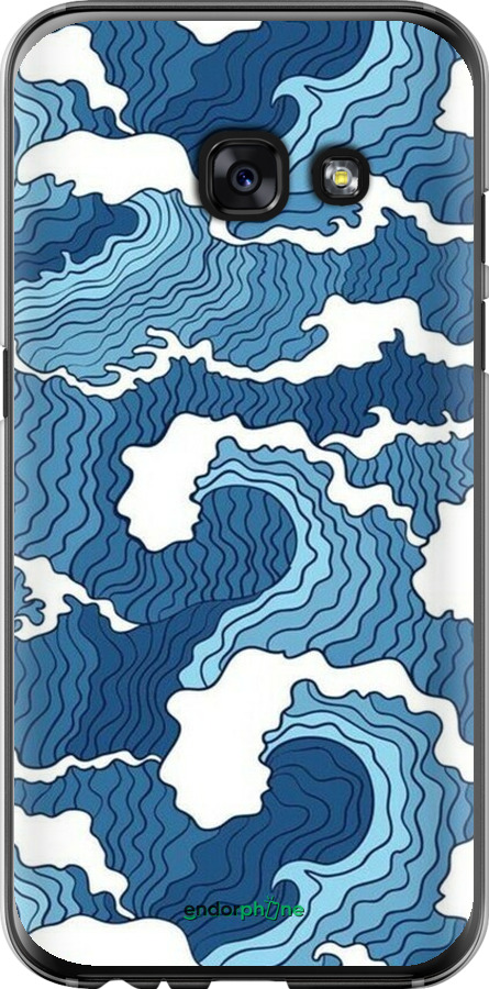 2D пластиковый чехол Абстрактный рисунок морских волн для Samsung Galaxy A3 (2017) - 6538t-443 изображение 